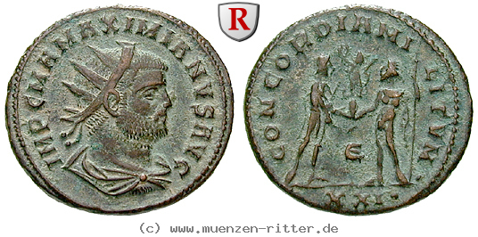 Klicken Sie auf das Bild um es auf Ihrem Rechner zu speichern maximianus-herculius-antoninian/37178.jpg