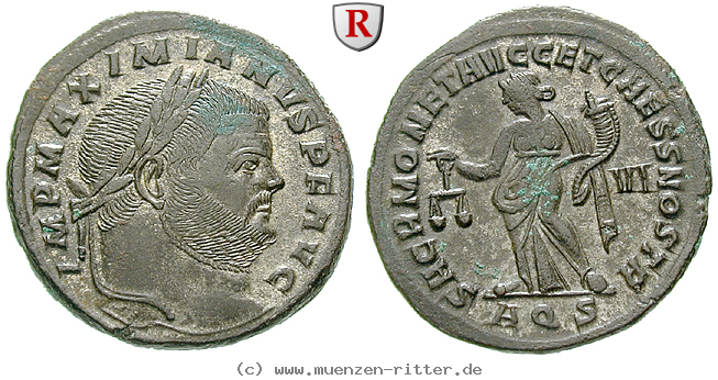Klicken Sie auf das Bild um es auf Ihrem Rechner zu speichern maximianus-herculius-follis/49137.jpg