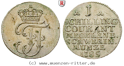 Klicken Sie auf das Bild um es auf Ihrem Rechner zu speichern mecklenburg-friedrich-franz-i-schilling/41123.jpg