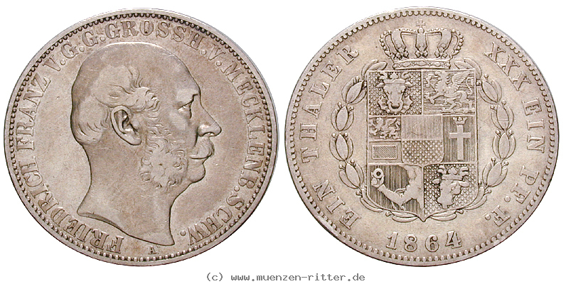 Klicken Sie auf das Bild um es auf Ihrem Rechner zu speichern mecklenburg-friedrich-franz-ii-vereinstaler/12005.jpg