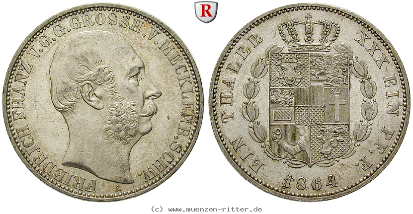 Klicken Sie auf das Bild um es auf Ihrem Rechner zu speichern mecklenburg-friedrich-franz-ii-vereinstaler/67177.jpg