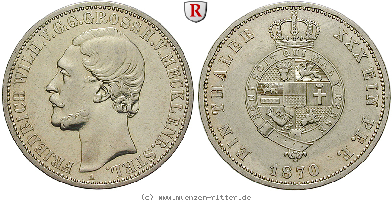 Klicken Sie auf das Bild um es auf Ihrem Rechner zu speichern mecklenburg-friedrich-wilhelm-vereinstaler/94137.jpg