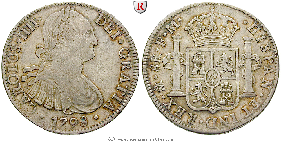 Klicken Sie auf das Bild um es auf Ihrem Rechner zu speichern mexiko-carlos-iv-8-reales/45392.jpg
