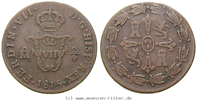 Klicken Sie auf das Bild um es auf Ihrem Rechner zu speichern mexiko-ferdinand-vii-1-4-real-2-cuartos/13242.jpg