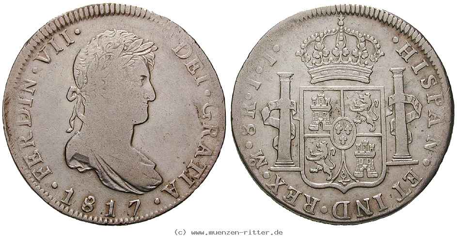 Klicken Sie auf das Bild um es auf Ihrem Rechner zu speichern mexiko-ferdinand-vii-8-reales/13228.jpg