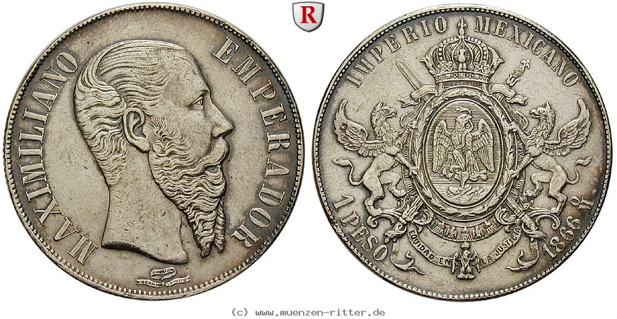 Klicken Sie auf das Bild um es auf Ihrem Rechner zu speichern mexiko-maximilian-kaiser-peso/60897.jpg