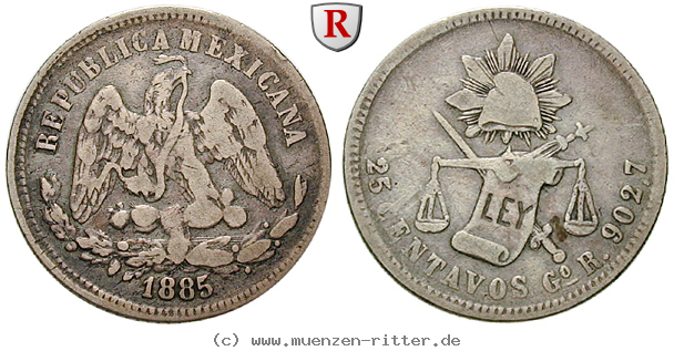 Klicken Sie auf das Bild um es auf Ihrem Rechner zu speichern mexiko-republik-25-centavos/14120.jpg