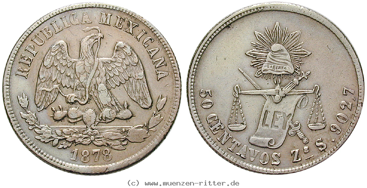 Klicken Sie auf das Bild um es auf Ihrem Rechner zu speichern mexiko-republik-50-centavos/14411.jpg