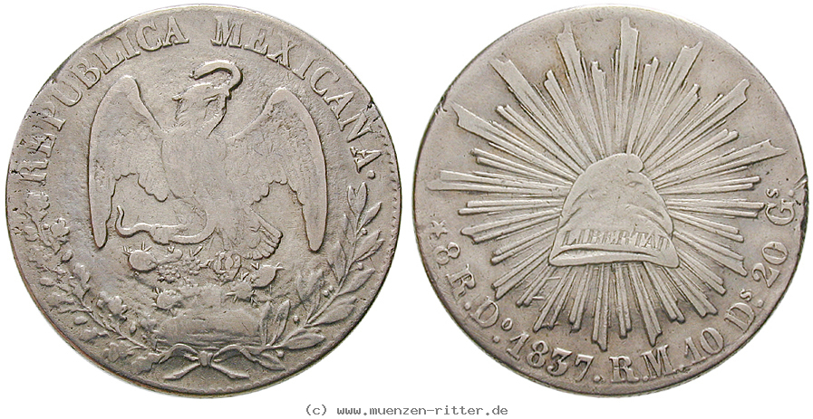 Klicken Sie auf das Bild um es auf Ihrem Rechner zu speichern mexiko-republik-8-reales/13986.jpg
