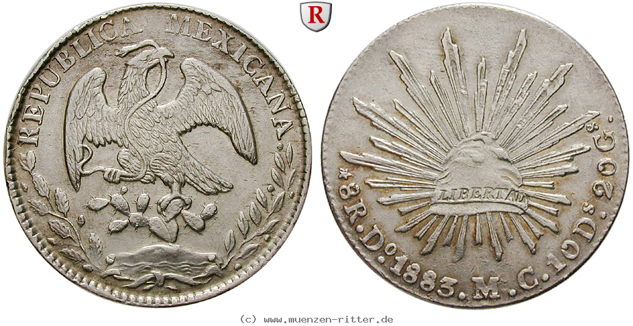 Klicken Sie auf das Bild um es auf Ihrem Rechner zu speichern mexiko-republik-8-reales/13998.jpg