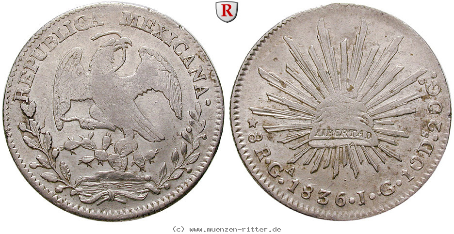 Klicken Sie auf das Bild um es auf Ihrem Rechner zu speichern mexiko-republik-8-reales/14014.jpg