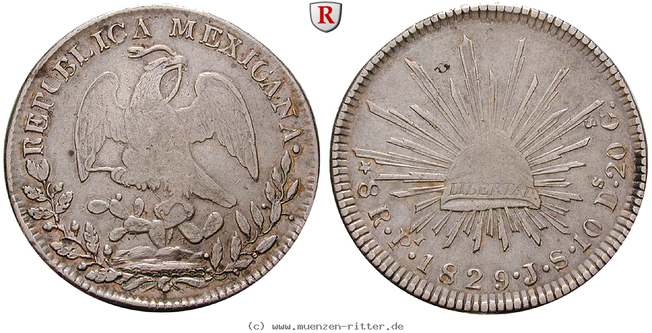Klicken Sie auf das Bild um es auf Ihrem Rechner zu speichern mexiko-republik-8-reales/14278.jpg