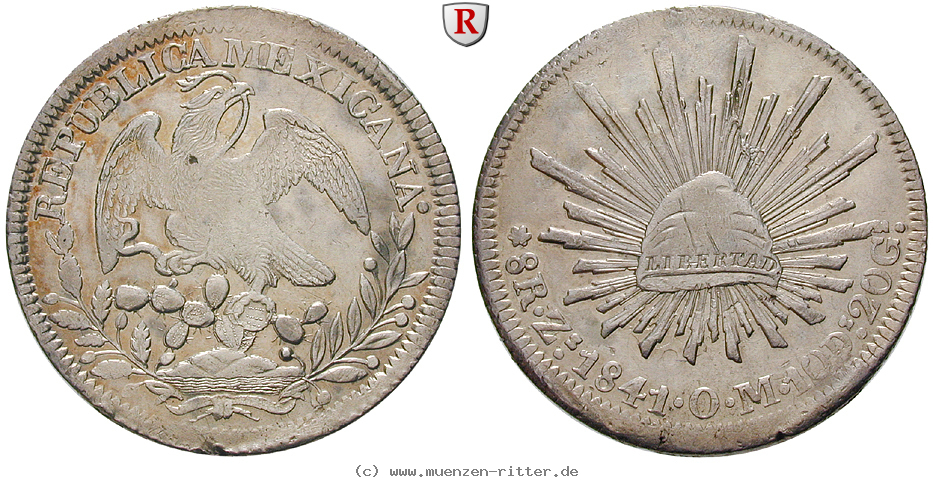 Klicken Sie auf das Bild um es auf Ihrem Rechner zu speichern mexiko-republik-8-reales/14368.jpg