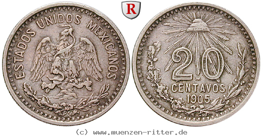 Klicken Sie auf das Bild um es auf Ihrem Rechner zu speichern mexiko-vereinigte-staaten-20-centavos/14542.jpg