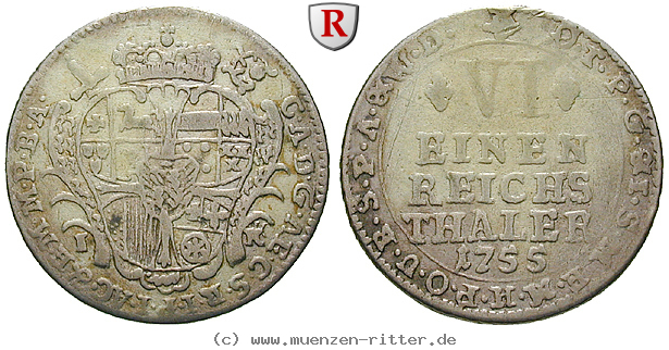Klicken Sie auf das Bild um es auf Ihrem Rechner zu speichern muenster-bistum-clemens-august-von-bayern-1-6-taler/86094.jpg