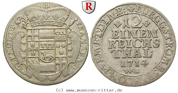 Klicken Sie auf das Bild um es auf Ihrem Rechner zu speichern muenster-bistum-franz-arnold-von-metternich-1-12-taler/34886.jpg