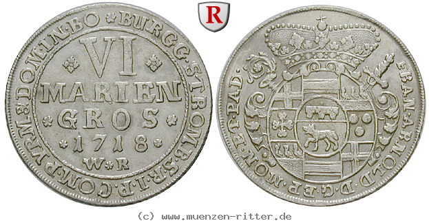 Klicken Sie auf das Bild um es auf Ihrem Rechner zu speichern muenster-bistum-franz-arnold-von-metternich-6-mariengroschen/19675.jpg