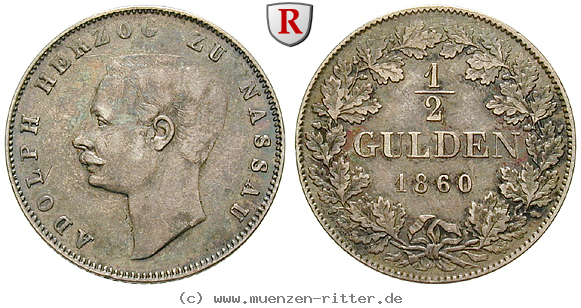 Klicken Sie auf das Bild um es auf Ihrem Rechner zu speichern nassau-adolph-1-2-gulden/90812.jpg