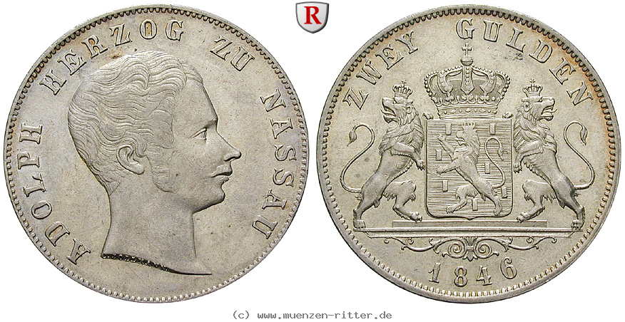 Klicken Sie auf das Bild um es auf Ihrem Rechner zu speichern nassau-adolph-doppelgulden/71855.jpg