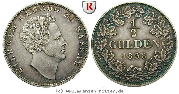Klicken Sie auf das Bild um es auf Ihrem Rechner zu speichern nassau-wilhelm-1-2-gulden/93819.jpg