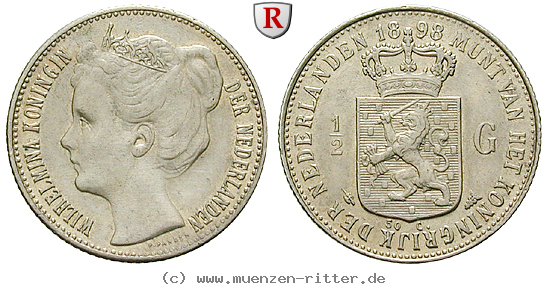 Klicken Sie auf das Bild um es auf Ihrem Rechner zu speichern niederlande-wilhelmina-i-1-2-gulden/55444.jpg