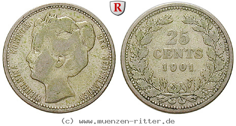 Klicken Sie auf das Bild um es auf Ihrem Rechner zu speichern niederlande-wilhelmina-i-25-cents/11944.jpg