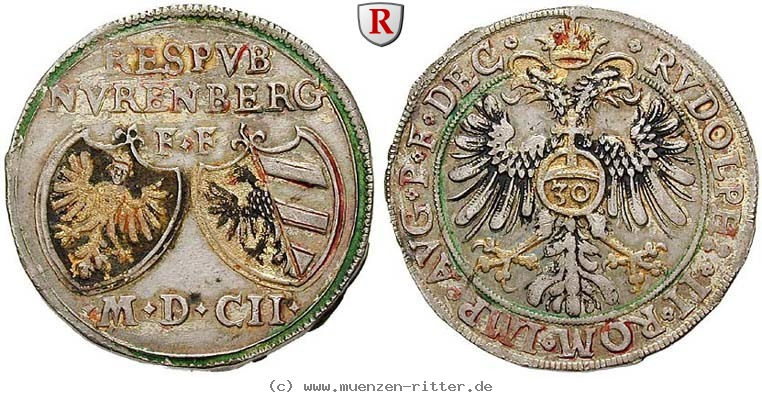 Klicken Sie auf das Bild um es auf Ihrem Rechner zu speichern nuernberg-stadt-1-2-reichsguldiner/81696.jpg
