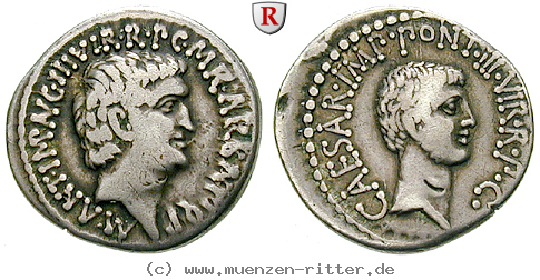 Klicken Sie auf das Bild um es auf Ihrem Rechner zu speichern octavian-und-marcus-antonius-denar/31183.jpg
