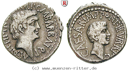 Klicken Sie auf das Bild um es auf Ihrem Rechner zu speichern octavian-und-marcus-antonius-denar/69726.jpg