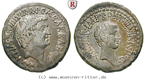 Klicken Sie auf das Bild um es auf Ihrem Rechner zu speichern octavian-und-marcus-antonius-denar/77693.jpg