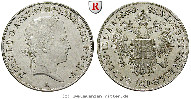 Klicken Sie auf das Bild um es auf Ihrem Rechner zu speichern oesterreich-kaiserreich-ferdinand-i-20-kreuzer/85666.jpg