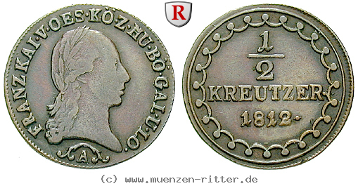 Klicken Sie auf das Bild um es auf Ihrem Rechner zu speichern oesterreich-kaiserreich-franz-ii--i--1-2-kreuzer/34379.jpg