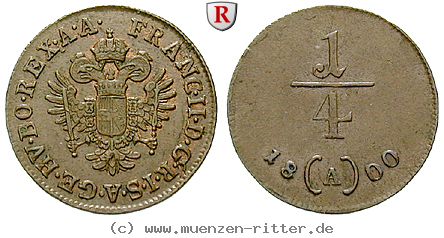 Klicken Sie auf das Bild um es auf Ihrem Rechner zu speichern oesterreich-kaiserreich-franz-ii--i--1-4-kreuzer/34361.jpg