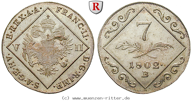 Klicken Sie auf das Bild um es auf Ihrem Rechner zu speichern oesterreich-kaiserreich-franz-ii--i--7-kreuzer/87259.jpg