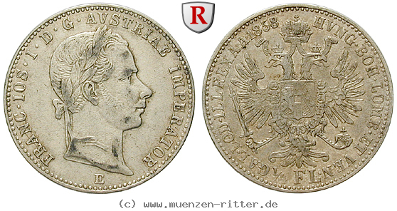 Klicken Sie auf das Bild um es auf Ihrem Rechner zu speichern oesterreich-kaiserreich-franz-joseph-i-1-4-gulden/42443.jpg