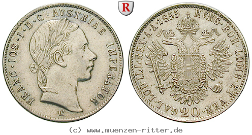Klicken Sie auf das Bild um es auf Ihrem Rechner zu speichern oesterreich-kaiserreich-franz-joseph-i-20-kreuzer/46311.jpg