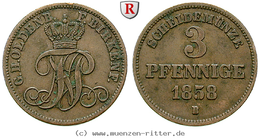 Klicken Sie auf das Bild um es auf Ihrem Rechner zu speichern oldenburg-nicolaus-friedrich-peter-3-pfennig/22532.jpg