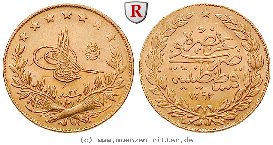 Klicken Sie auf das Bild um es auf Ihrem Rechner zu speichern osmanisches-reich-abdul-hamid-ii-100-piaster/24628.jpg