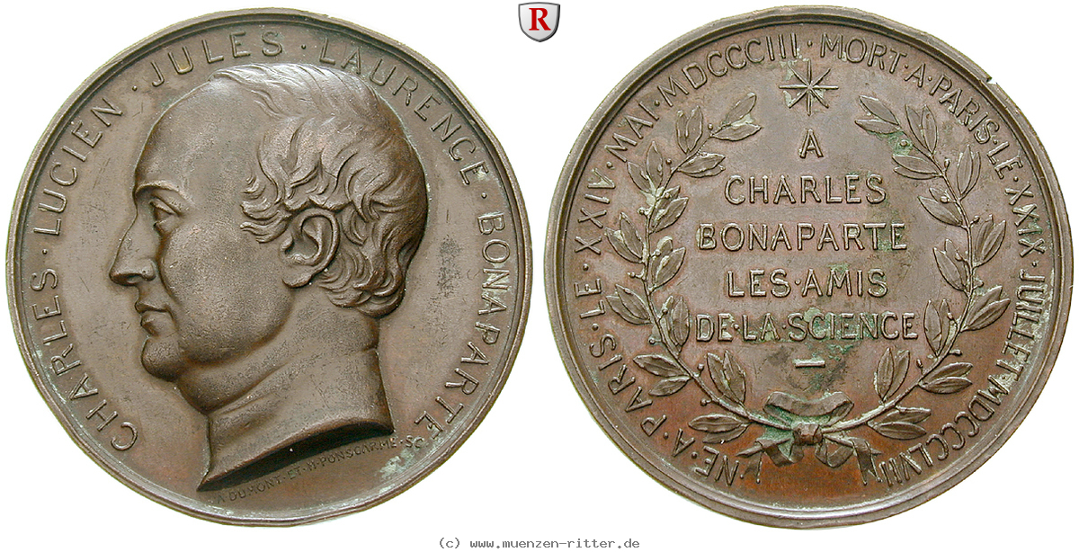 Klicken Sie auf das Bild um es auf Ihrem Rechner zu speichern personenmedaillen-bonaparte-charles--italienisch-franzoesischer-ornithologe-kupfermedaille/53023.jpg