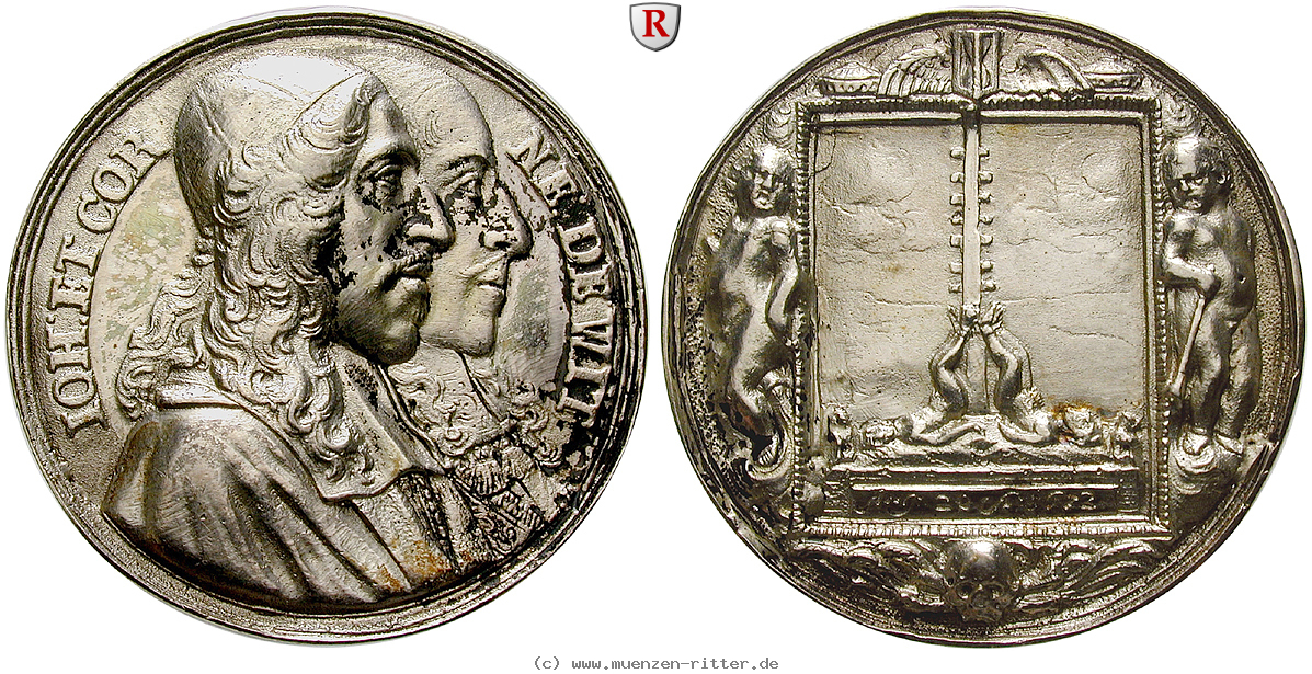 personenmedaillen-de-witt-johann-und-cornelis--niederlaendische-politiker-silbermedaille/35543.jpg