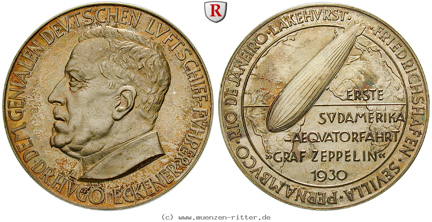 personenmedaillen-eckener-hugo--deutscher-flugpionier-silbermedaille/42255.jpg