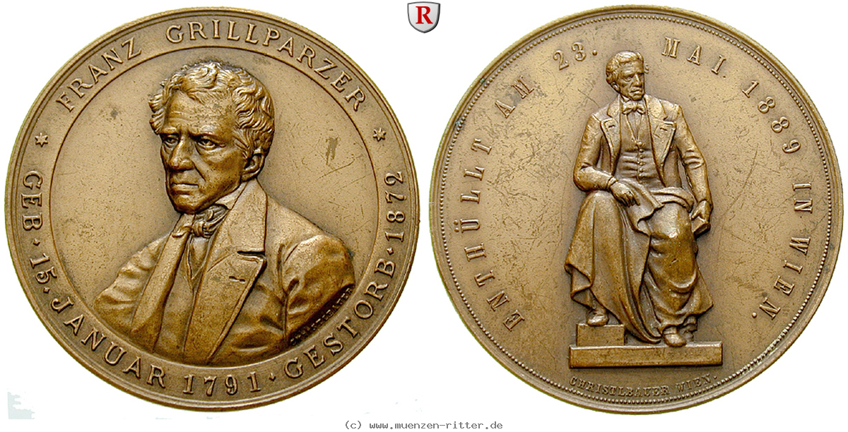 personenmedaillen-grillparzer-franz--oestereichischer-schriftsteller-bronzemedaille/50815.jpg