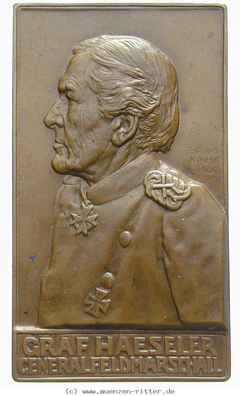 personenmedaillen-haeseler-gottlieb-graf-von--preussischer-generalfeldmarschall-einseitige-bronzeplakette/16073.jpg