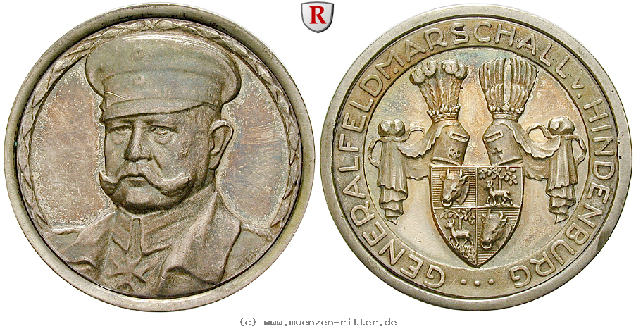 personenmedaillen-hindenburg-paul-von--deutscher-generalfeldmarschall-silbermedaille/35170.jpg