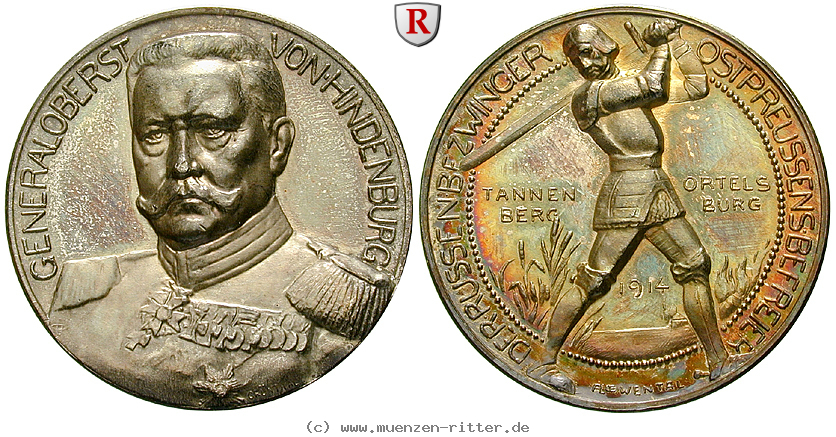 personenmedaillen-hindenburg-paul-von--deutscher-generalfeldmarschall-silbermedaille/35171.jpg