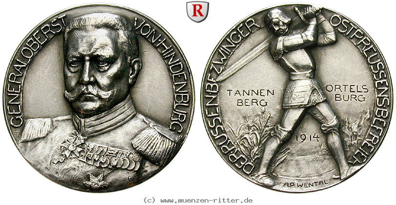 personenmedaillen-hindenburg-paul-von--deutscher-generalfeldmarschall-silbermedaille/63433.jpg