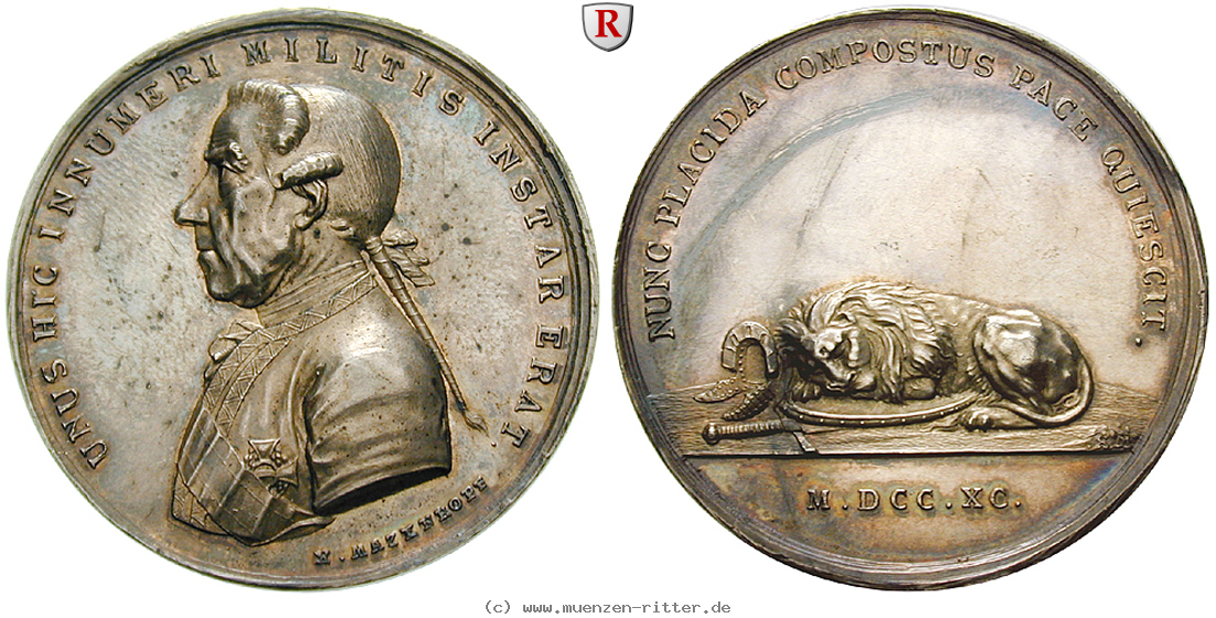 Klicken Sie auf das Bild um es auf Ihrem Rechner zu speichern personenmedaillen-laudon-gideon-ernst-freiherr-von--oesterreichischer-feldherr-sieger-von-belgrad-1789-silbermedaille/51404.jpg