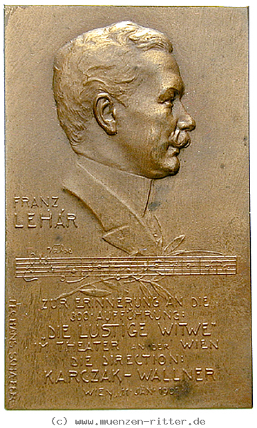personenmedaillen-lehar-franz--oesterreichischer-komponist-einseitige-bronzeplakette/50812.jpg