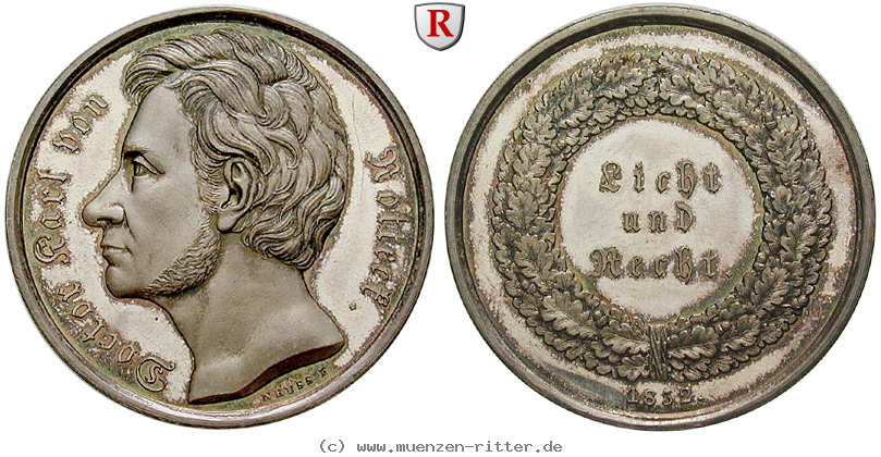 personenmedaillen-rotteck-karl-von--freiburger-staatswissenschaftler-und-historiker-silbermedaille/60756.jpg