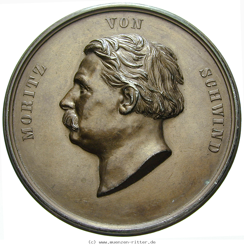 personenmedaillen-schwind-moritz-von--oesterreichischer-maler-einseitige-bronzeplakette/51676.jpg